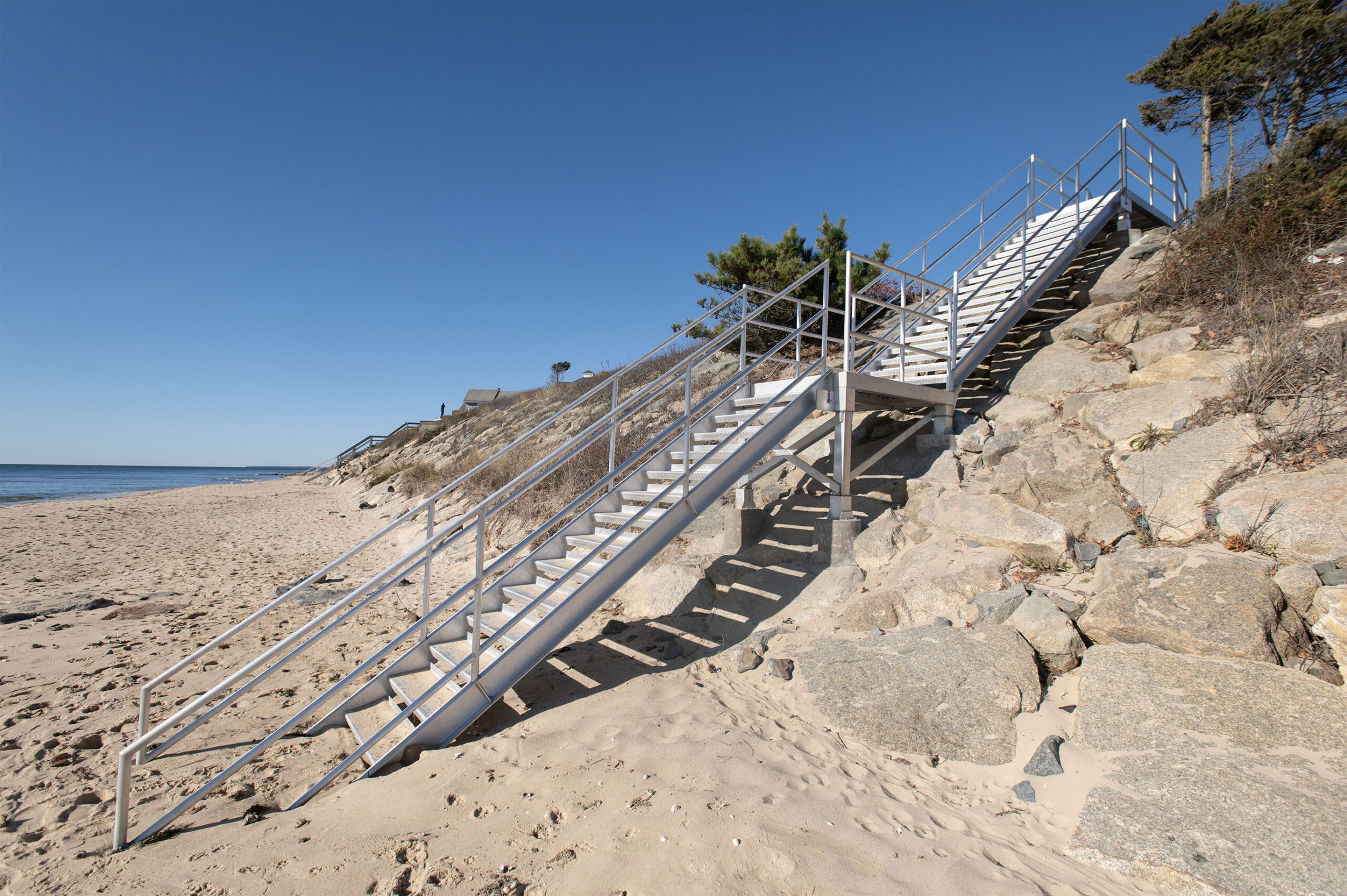 Sea Street Beach Aluminum Stairs - Dennis Port